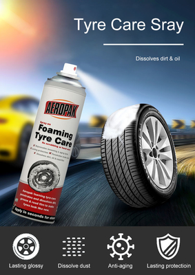 Aeropak Car Care Products Dissolves Dirt oil Foam Tire Cleaner MSDS Certificate