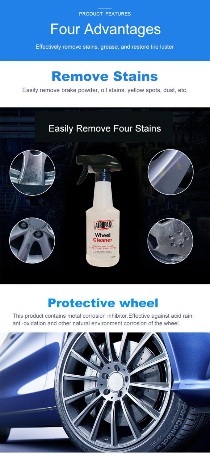 Wheel Cleaner Sản phẩm chăm sóc ô tô Romove Brake Dust cho tất cả các loại bánh xe 0