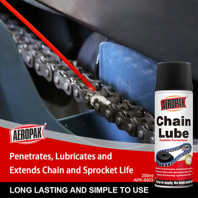 AEROPAK 200ml Automotive Chain Lube Spray Base Oil for Noise Reduction Drag Reduction Improved Transmission Efficiency Fast