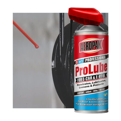 Aeropak 400ml Aerosol Transparent Colorless Non-Staining Anti-Rust Industrial Chain Lubricant Spray ROHS REACH Certified