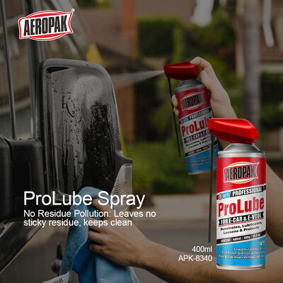 Aeropak 400ml Aerosol Transparent Colorless Non-Staining Anti-Rust Industrial Chain Lubricant Spray ROHS REACH Certified