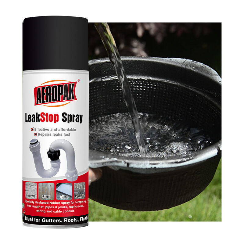 Aeropak APK-LS01 Waterproof Sealant Spray Anti-Corrosion Fast-Dry Leak-Stopper for Pipe Joints Cracks Concrete Hard Surfaces