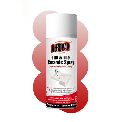 Aeropak 400ml Không thấm nước bồn tắm màu trắng và gạch hoàn thiện Ceramic Paint Spray